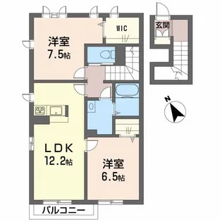 2LDKの間取り画像