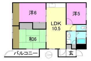 越智ハイツ【203号室】の間取り