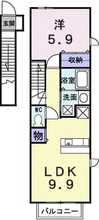 アイ ビーコート【A-201号室】の間取り
