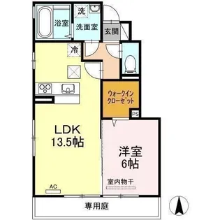 セジュール小坂【A102号室】の間取り