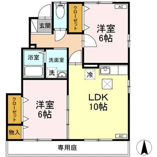 グランモア石井【A101号室】の間取り