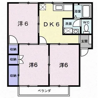 ハイツルーラル【A201号室】の間取り