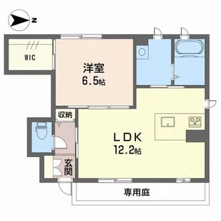 カルフール空港通【101号室】の間取り