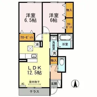 メゾン メルベーユ【102号室】の間取り