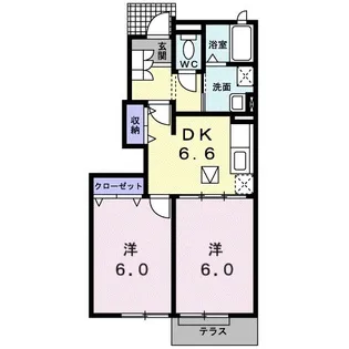 アルモニー K【102号室】の間取り