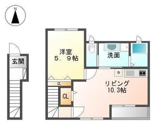 シャルマンN【202号室】の間取り