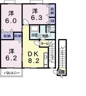 プレッソ新川【203号室】の間取り