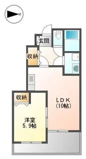 ヴィラ田中 B棟【101号室】の間取り
