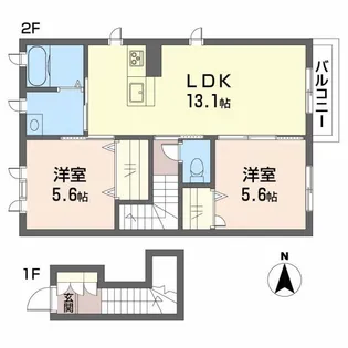 セントリビエ【202号室】の間取り