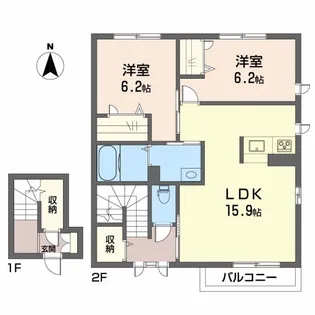 サニーコート清住【201号室】の間取り