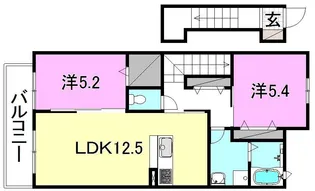 プランドールMIYA【203号室】の間取り
