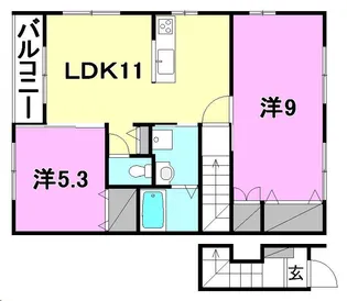 クラルテメゾン リリー【201号室】の間取り