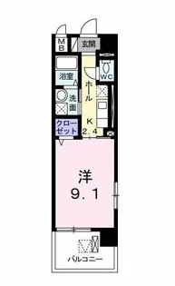 ルミエール山越【101号室】の間取り
