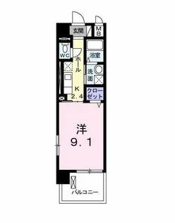 ルミエール山越【205号室】の間取り