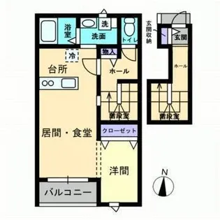 BELLE LEAD朝生田【203号室】の間取り