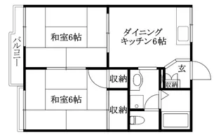 ドエル東山 C棟【202号室】の間取り