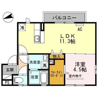 シャルム 立花【201号室】の間取り