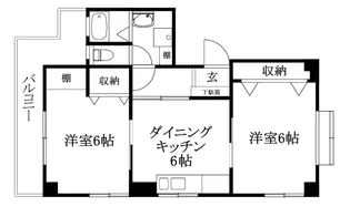レ・セーナ東石井【101号室】の間取り