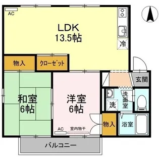 セントラルハイツ今村【A202号室】の間取り