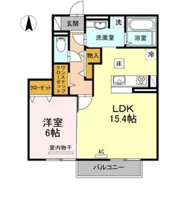 リュクレールA【102号室】の間取り