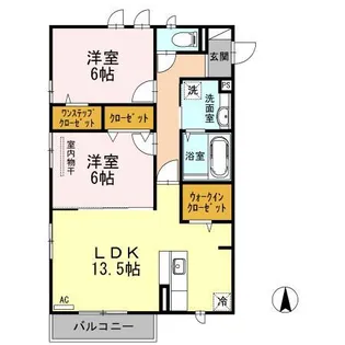 リュクレールA【205号室】の間取り
