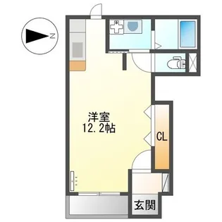 グランディールN【102号室】の間取り