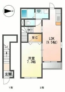 グランディールN【203号室】の間取り