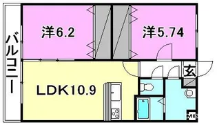 H2 プルミエ【101号室】の間取り