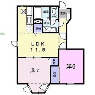 ファミールアトラス【A103号室】の間取り