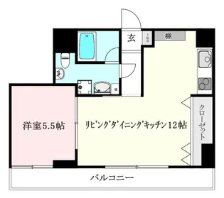 エスペランサ勝山【202号室】の間取り