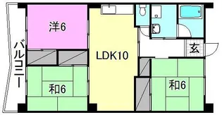 セントヒルズ大任【302号室】の間取り
