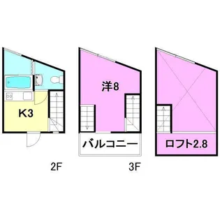 TRIANGLE【03号室】の間取り