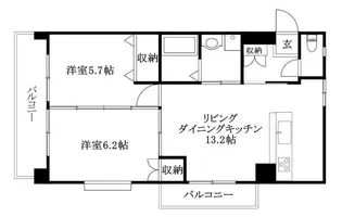 ひかりハイツ石手川【1101号室】の間取り
