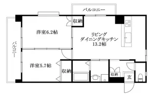 ひかりハイツ石手川【805号室】の間取り