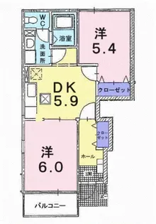 コーストアヴェニュー【A101号室】の間取り