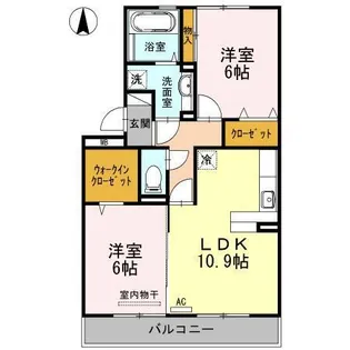 リヴェールK【202号室】の間取り
