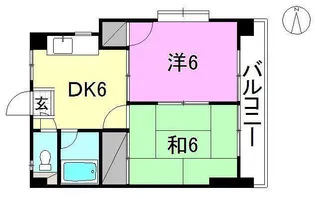 ハイツ居村【201号室】の間取り