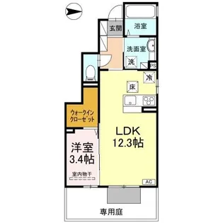 ルルベ K【102号室】の間取り