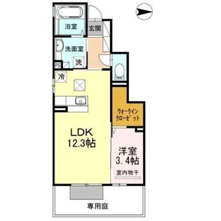 ルルベ K【103号室】の間取り