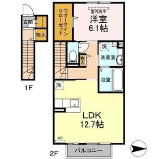 ルルベ K【202号室】の間取り