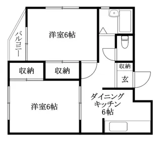 セキヤハイツ【201号室】の間取り