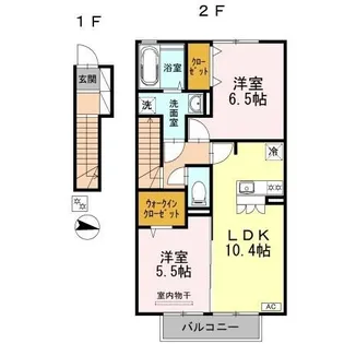 フェリシアス【203号室】の間取り