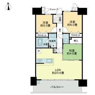 サーパス御宝町【803号室】の間取り
