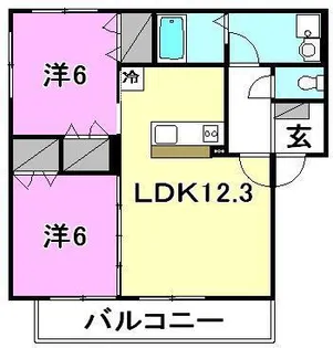 エタニティ長久マンション【301号室】の間取り