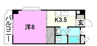 希林館【201号室】の間取り