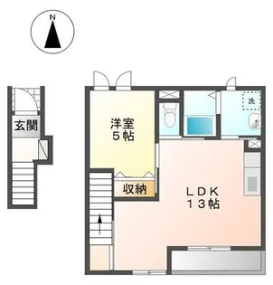 ヴィラ田中C【202号室】の間取り