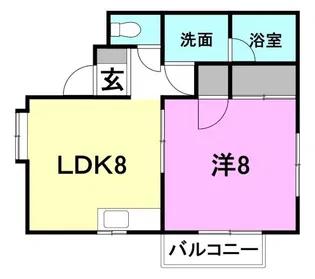 仙波ハウス【B203号室】の間取り