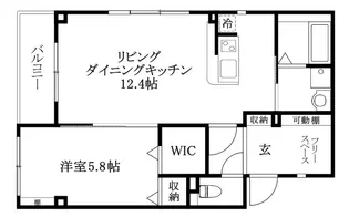 フォブール平和通【201号室】の間取り
