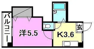 メゾン湯渡【302号室】の間取り