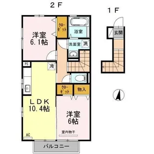 グレーシア【206号室】の間取り